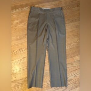 Santorelli Roma Loro Piana Wool Italy Flat Front Trousers 36 Tan PRISTINE